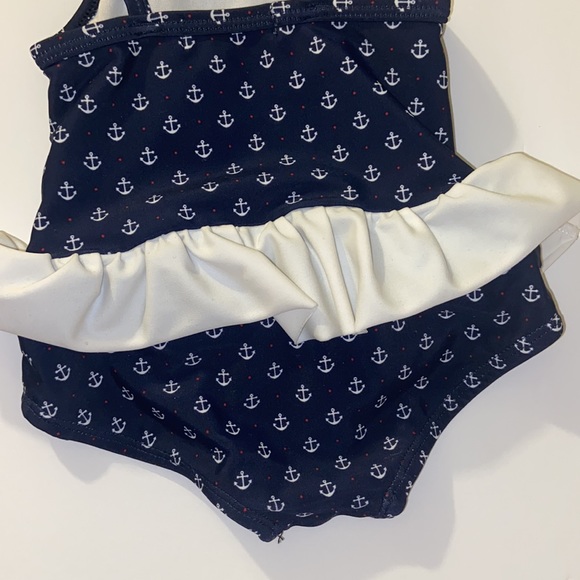 Janie and Jack Newborn nautical anchor sailor one piece swimsuit bathing suit - Picture 5 of 7